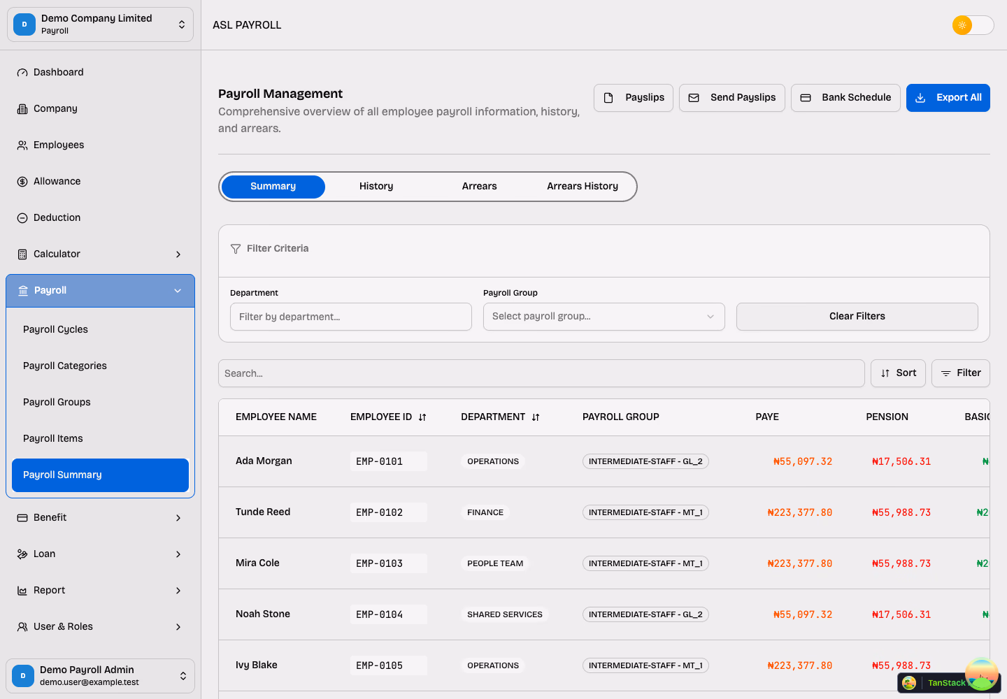 Payslips & SMTP delivery